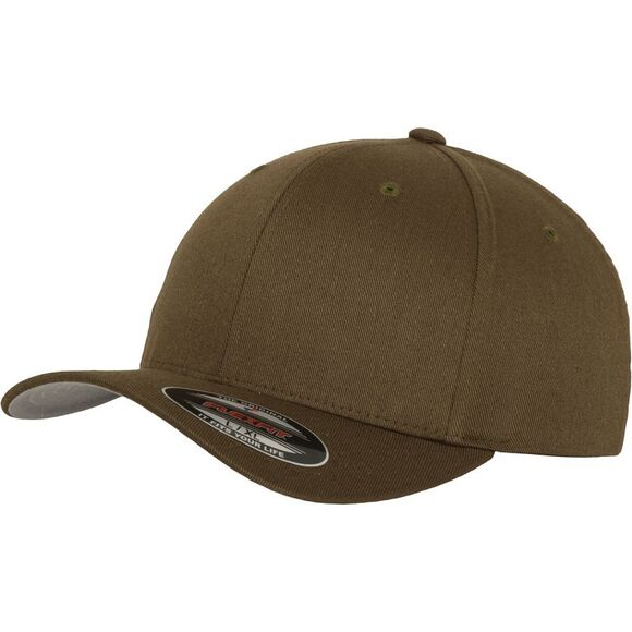 Yupoong Mens Flexfit Fitted Baseball Cap (Pack of 2) / Olive